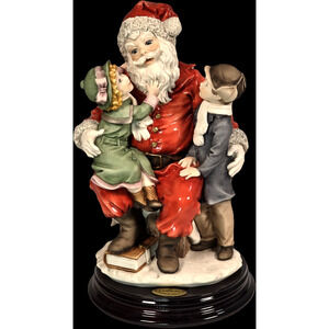 Florence Giuseppe Armani XMAS WISHES Santa With Children Figurine 1417C, Italy